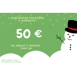 Vianočná darčeková poukážka v hodnote 50€