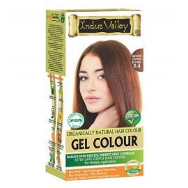 Gélová farba na vlasy s Hennou Stredná Medená Blond 8.4 - Indus Valley
